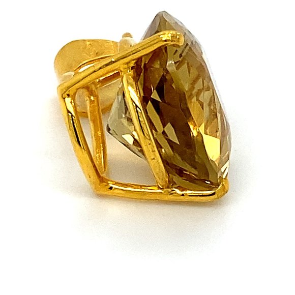 Congo Citrine 12.63ct Solid 18K Gold Pendant - Picture 4 of 8